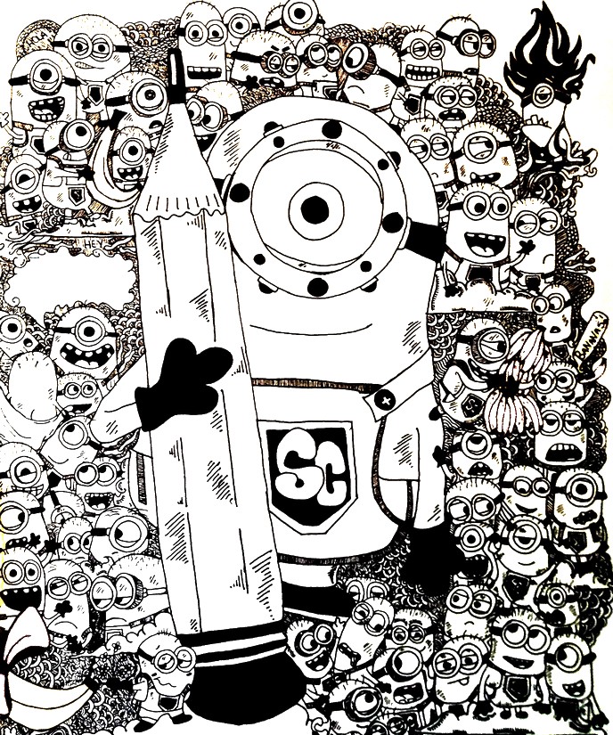 Coloring page Minions
