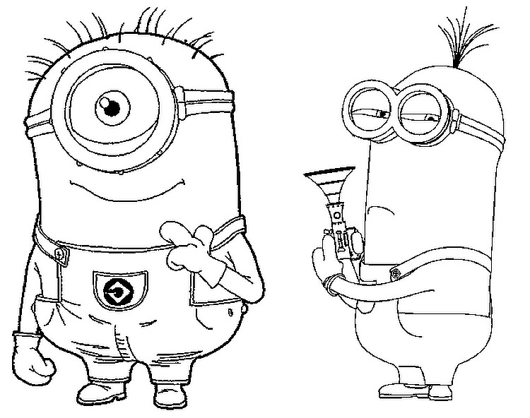 Coloring page Minions