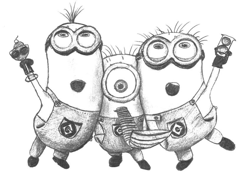Coloring page Minions