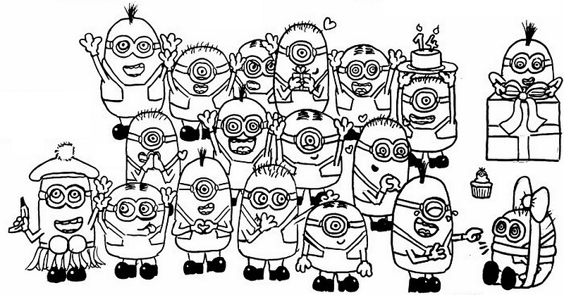 Coloring page Minions