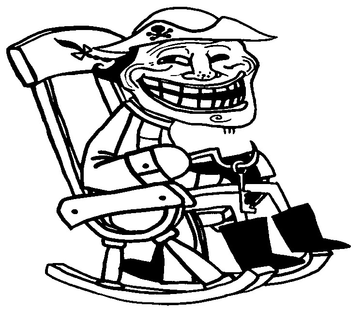 Disegno da colorare Troll Face Quest