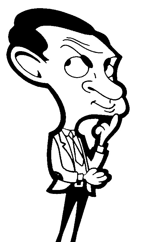 Kleurplaat Mr Bean
