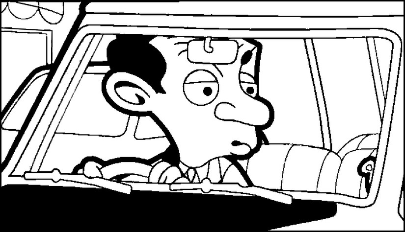 Desenho para colorir Mr Bean