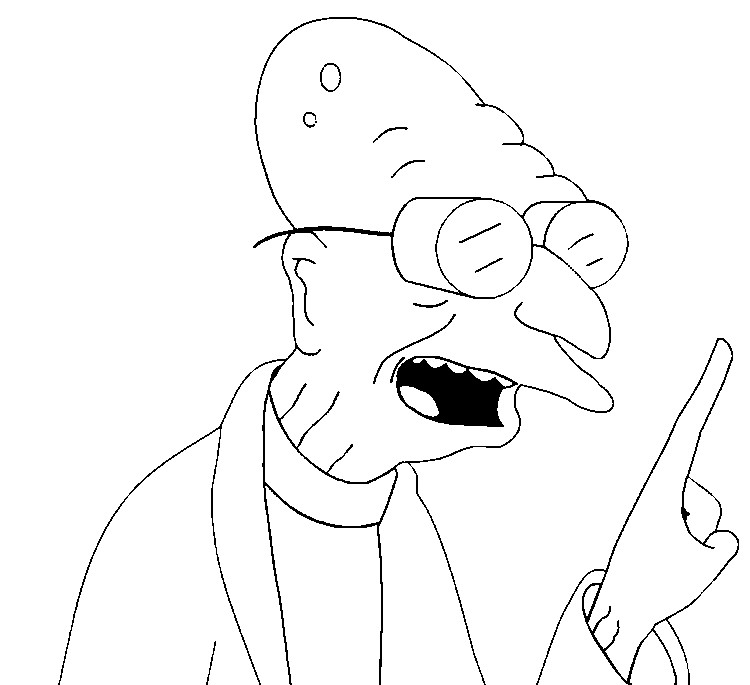 Coloring page Professor Hubert J. Farnsworth