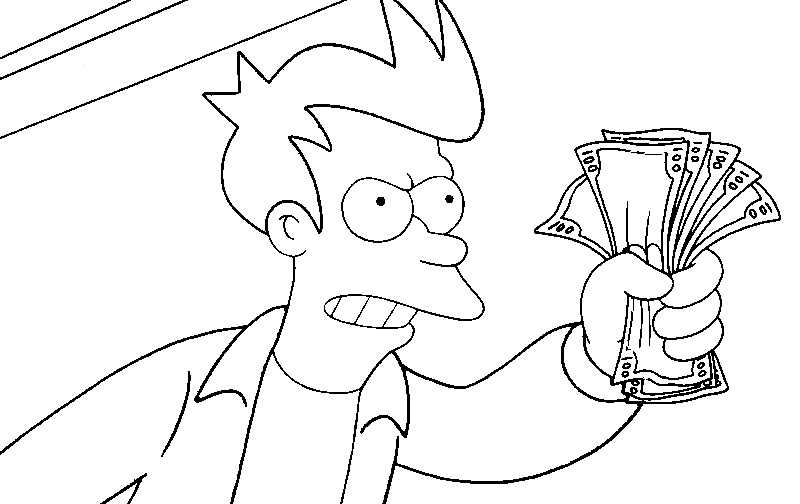 Coloring page Philip J. Fry
