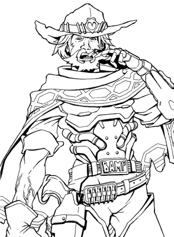 Malvorlagen Overwatch : McCree 5