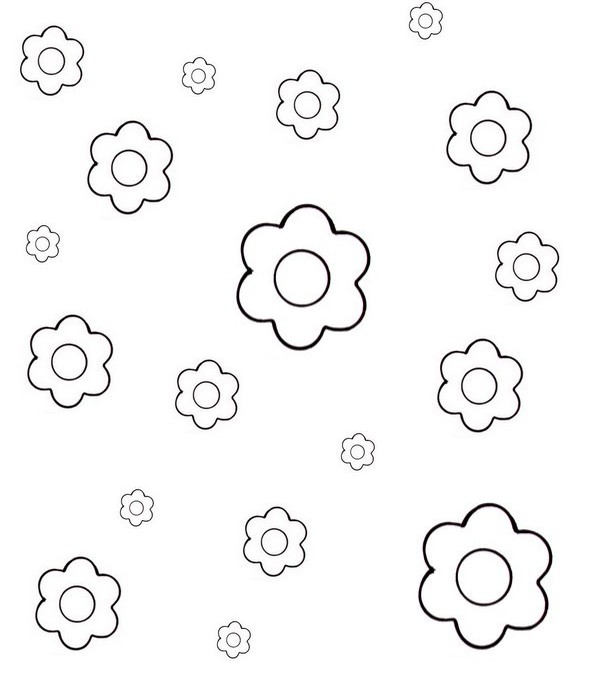 Coloring page Surround flowers by...