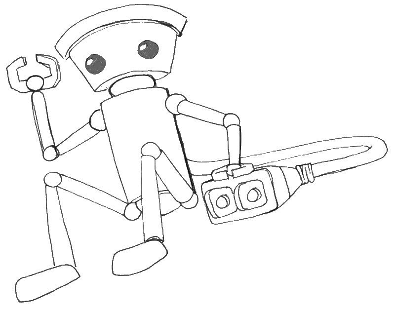 Kleurplaat Chibi-Robo