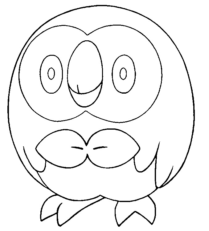 Coloring page Rowlet