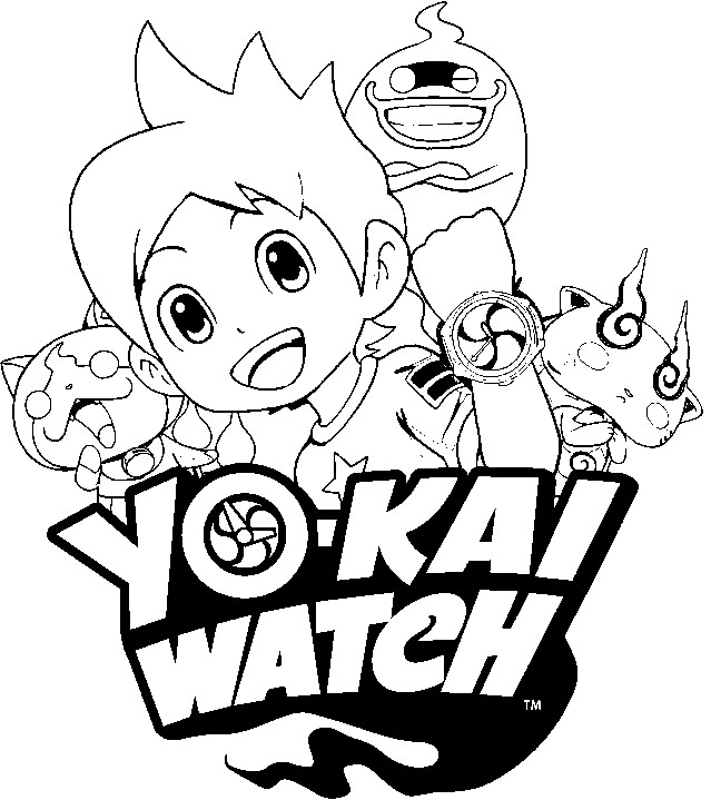 Kleurplaat Yo-Kai Watch