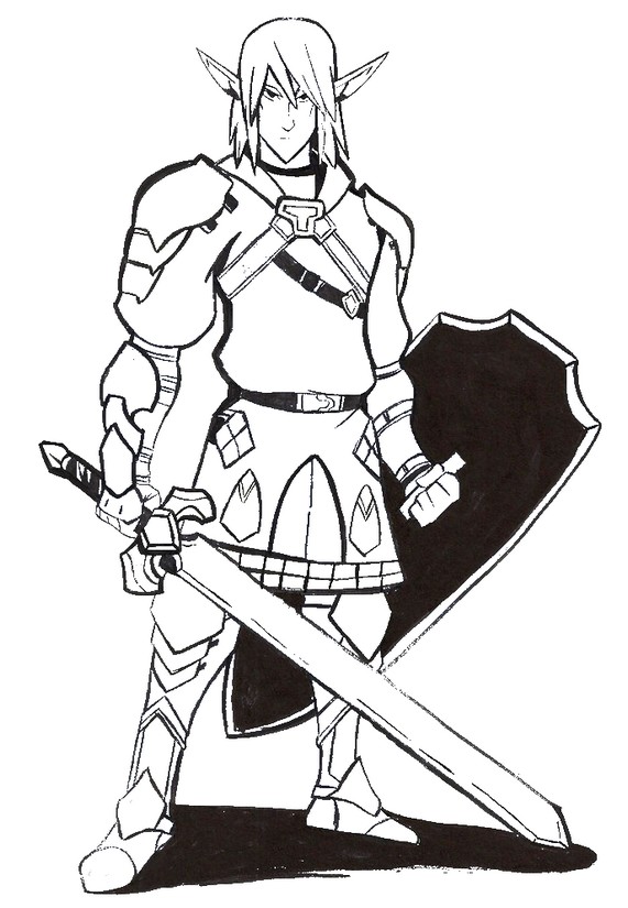 Desenho para colorir Final Fantasy IX - Haurchefant