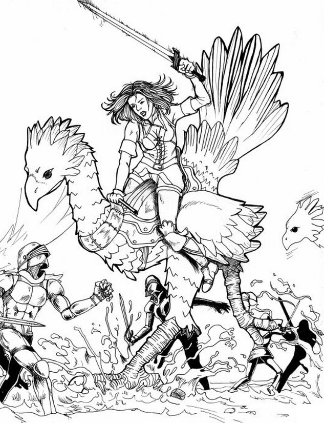 Desenho para colorir Final Fantasy XI