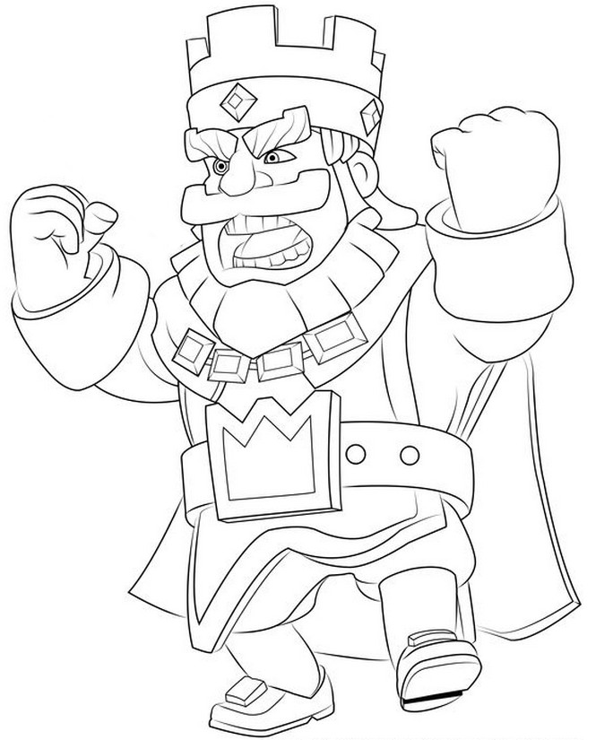 Coloring page King angry