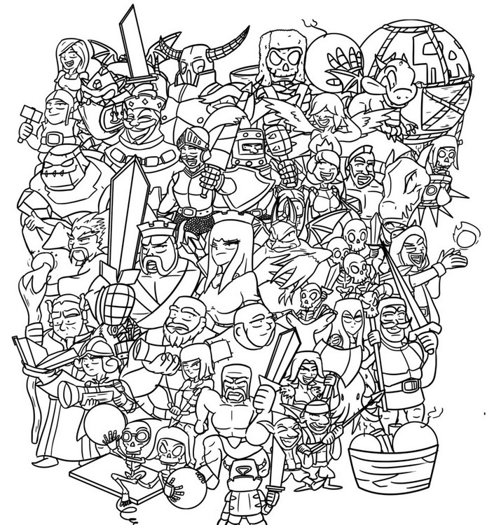 Coloriage Clash of Clan & Clash Royale