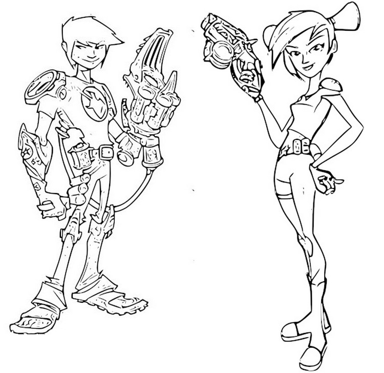 Coloring page Trixie & Eli Shane
