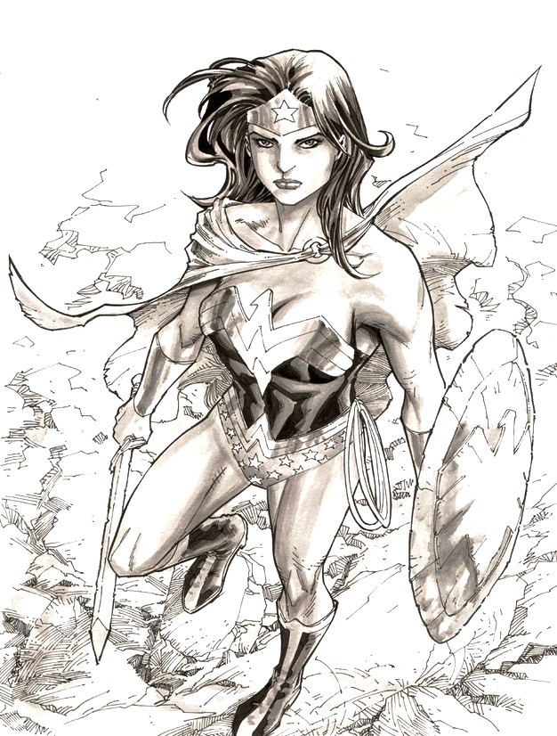 Desenho para colorir Wonder Woman