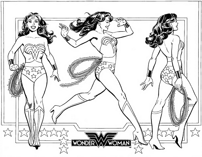 Desenho para colorir Wonder Woman
