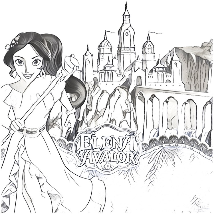 Desenho para colorir Elena de Avalor