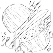 Coloring Pages Fruit Ninja - Morning Kids