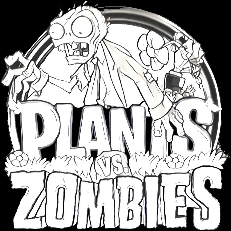 Coloriage Plantes contre Zombies