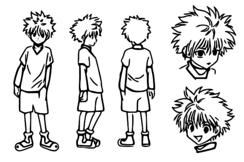 Coloring page Killua Zoldyck