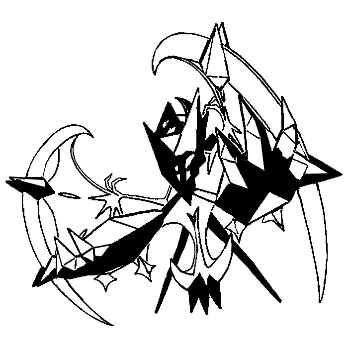 Desenho para colorir Necrozma Dawn Wings