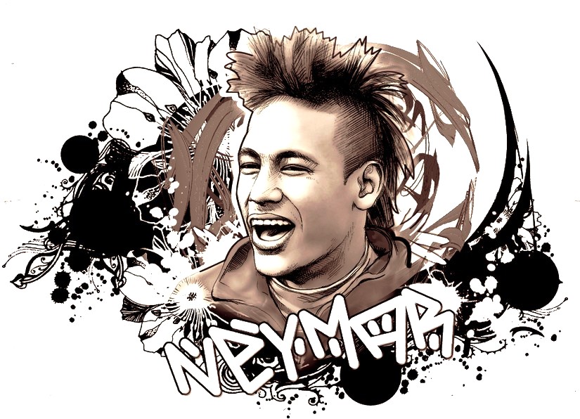 Coloring page Neymar - Brazil