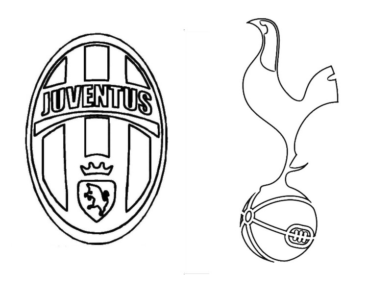 Desenho para colorir Juventus Football Club- Tottenham Hotspur FC