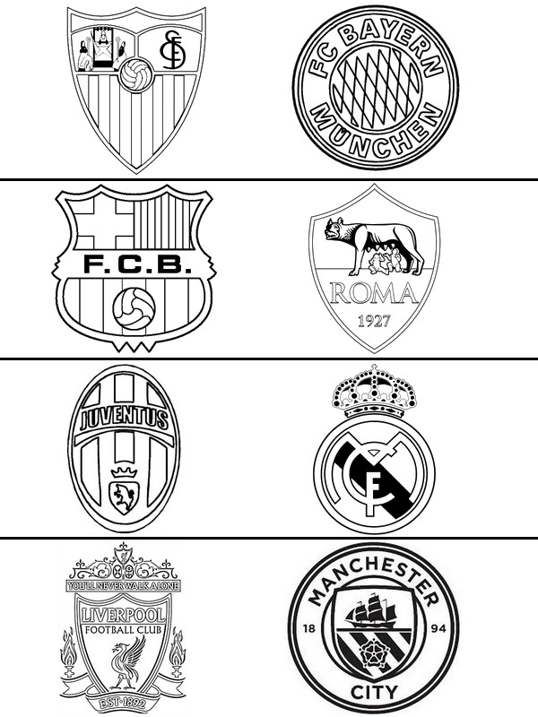 Disegno da colorare UEFA Champions League 2018