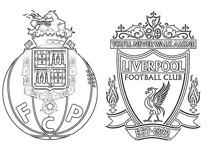 Desenho para colorir FC Porto - Liverpool FC