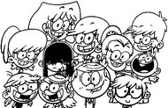 Coloring page Loud family