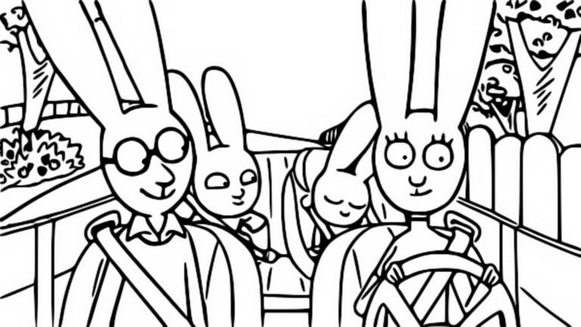Coloring page By car