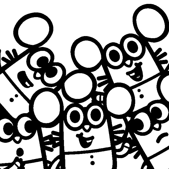 Coloring page Twitchlets, Mia's five little brothers