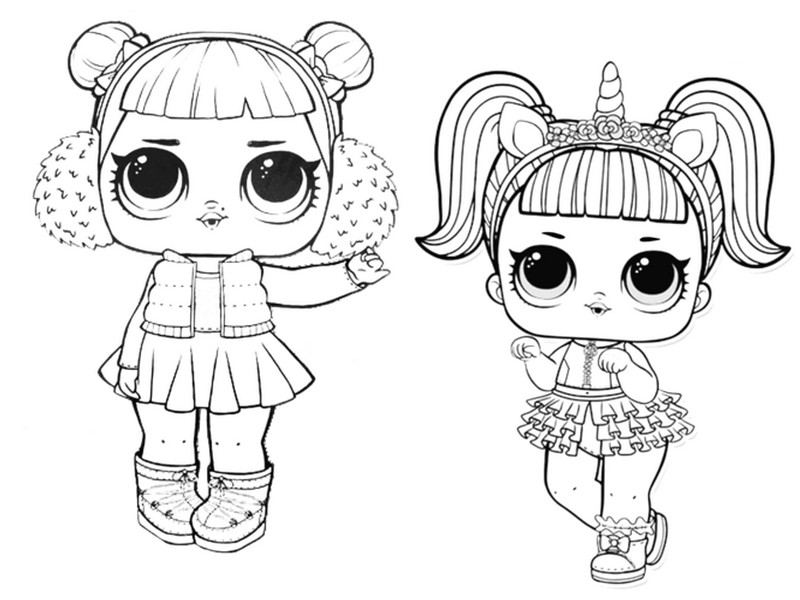 Coloring Page Lol Surprise Doll Lol Surprise Doll Snow Angel And