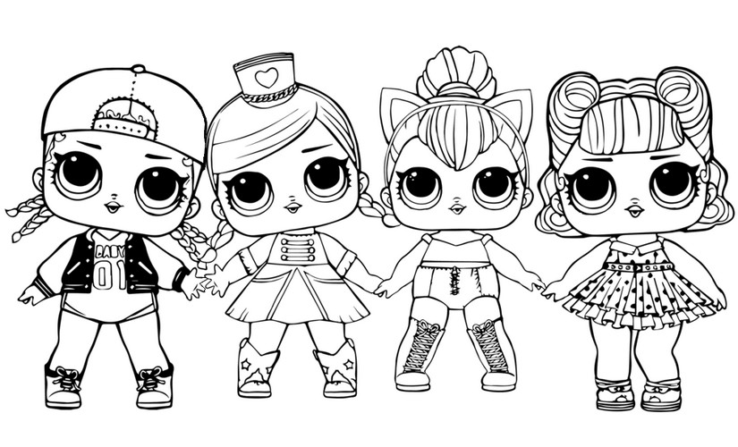 Coloring page Lol Surprise Doll : 4 LOL Surprise Doll 8