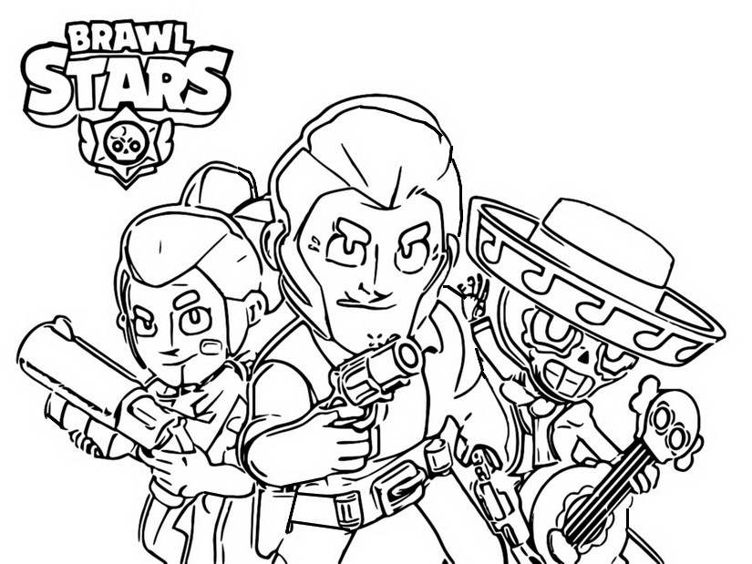 Gambar Mewarnai Brawl Stars