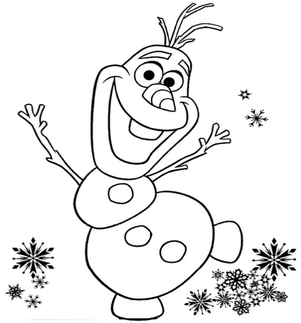 Desenho para colorir Olaf