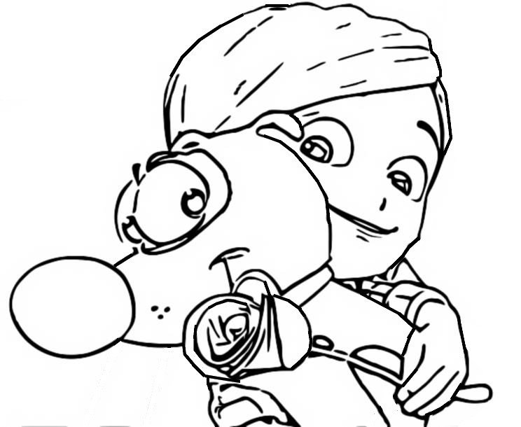 Coloring page Lola and Pat the dog