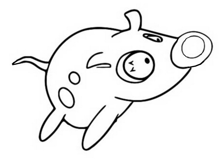 Coloring page Pat the dog is flying