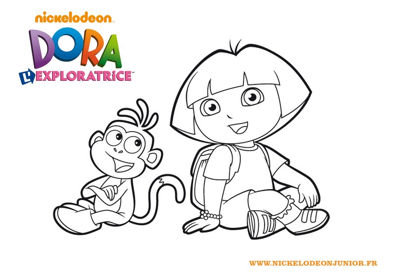 Coloring page Dora the explorer