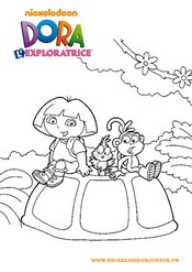 Coloring page Dora the explorer