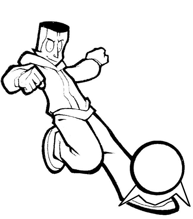 Coloring page Street Football