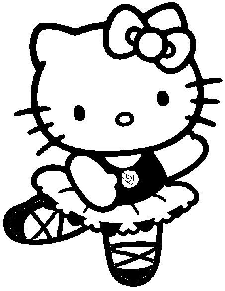 Desenho para colorir Hello Kitty