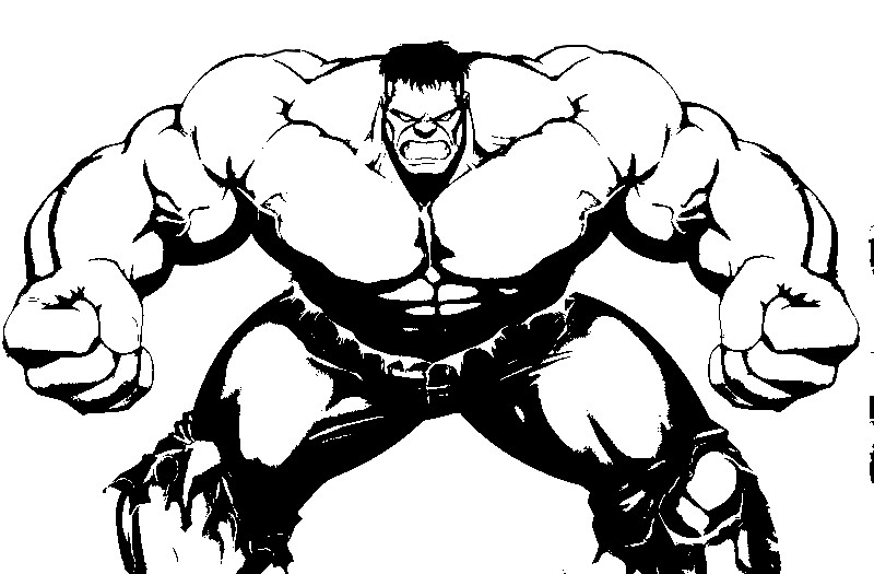 Kleurplaat Hulk