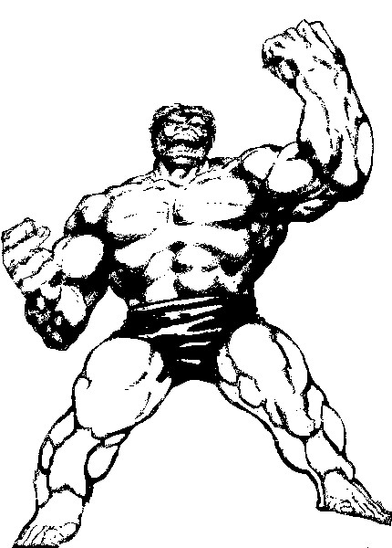 Desenho para colorir Hulk