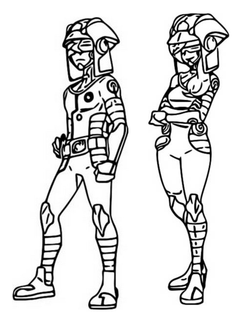 Coloring page Ultra Recon Squad - Dulse and Soliera
