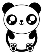 Desenho para colorir Panda