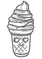 Coloring page Ice cream