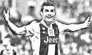 Dibujo para colorear Cristiano Ronaldo 2019