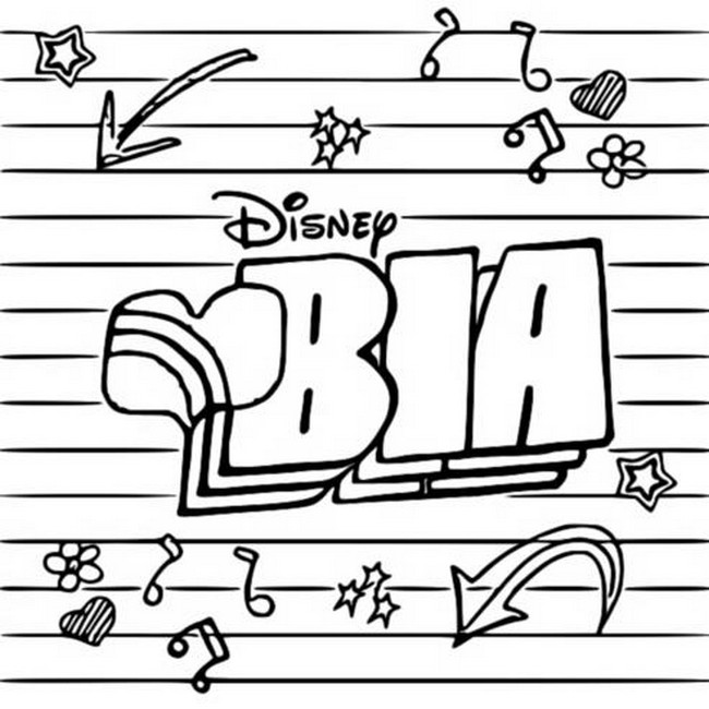 Desenho para colorir Bia Disney Channel